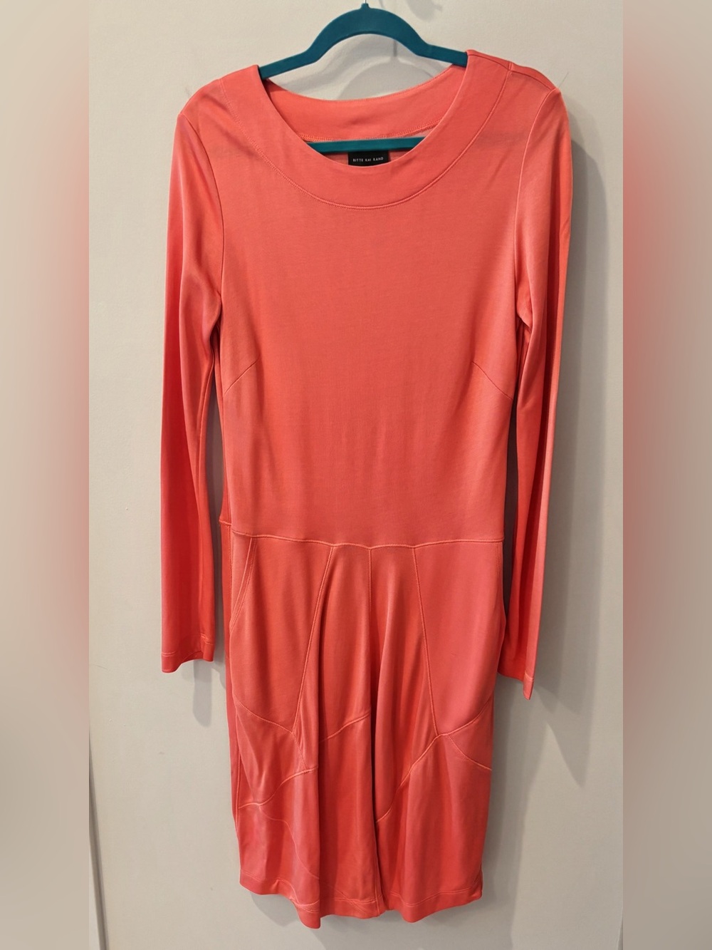 Bitte Kai Rand Long Sleeve Midi Dress in Orange Size Medium Like New (never worn